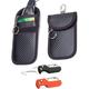 Key Fob Bag (2 Pack) with Multi-Purpose EDC Tool Kit (2 Pack) Key Fob Pouch & Folding Knife Set for Car Signal Blocking Anti-Theft Pouch Anti-Hacking and Outdoor Survival