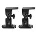 NUOLUX 2pcs Speaker Wall Mount Bracket Zinc Alloy Universal Surround Sound Wall Holder Stand (Black)