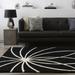 Mark&Day Area Rugs 7x9 Falher Modern Black Area Rug (7 6 x 9 6 )