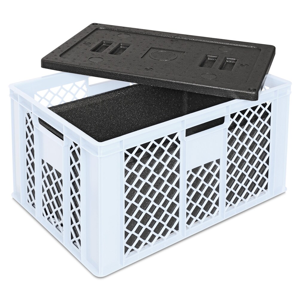 BRB Eurobehälter mit EPP-Isolierbox, LxBxH 600 x 400 x 320 mm, 25 Liter, weiß Image