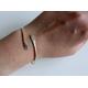 9Ct Gold Bangle, Hammered Solid Open Cross Over Wraparound Textured Bracelet, Jewellery UK