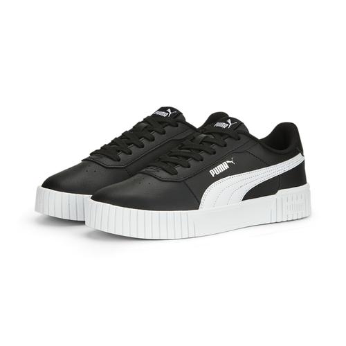 „Sneaker PUMA „“Carina 2.0 Sneakers Damen““ Gr. 42, schwarz-weiß (black white silver metallic) Schuhe Sneaker“