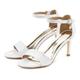 High-Heel-Sandalette LASCANA Gr. 40, weiß Damen Schuhe Riemchensandale Sandalette Sandaletten im zeitlosen Design, Riemchensandalette VEGAN