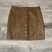 Free People Skirts | Free People Faux Leather Mini Skirt | Color: Brown | Size: 4