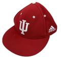 Adidas Accessories | Indiana Hoosiers Adidas Baseball Hat Crimson Red Ncaa Stretch Fit Size 7 3/8 Cap | Color: Red/White | Size: 7 3/8