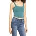 Urban Outfitters Tops | Bdg Urban Outfitters Imogen Tank Top Ribbed Modal Scoop Neck Size Large L Green | Color: Green | Size: L