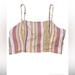 American Eagle Outfitters Tops | American Eagle Outfitters Top Strappy Striped Womens Size Xs 100% Viscose | Color: Cream | Size: Xs