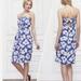 Anthropologie Dresses | Anthropologie Leifsdottir Strapless Floral Midi Dress With Pockets Size 6 | Color: Blue | Size: 6