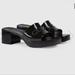 Gucci Shoes | Authentic! Gucci Rubber Slide Sandal Size 36 Eu Great Condition | Color: Black | Size: 36 Eu
