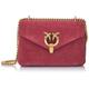 Pinko Damen Suede Cupido Messenger Mini Wildleder, WW5Q_Ribes Intenso-Antique Gold