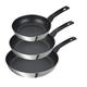 Prestige 9 x Tougher Stainless Steel Frying Pan Set Non Stick - Induction Frying Pan Set of 3, 21/25/29cm with Scratch Resistant Non Stick, Stay Cool Handles, Dishwasher Safe Cookware