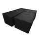 SterneMond Garden Furniture Cover L Shape Protective Cover for Garden Furniture Black Waterproof Windproof Anti-UV Cover for Outdoor Lounge Furniture (270 x 270 x 90 cm + 155 x 95 x 68 cm)