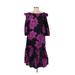 Who What Wear Casual Dress - Party: Black Floral Dresses - Women's Size X-Small