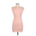 Casual Dress - Bodycon Scoop Neck Sleeveless: Pink Print Dresses - Women's Size Medium
