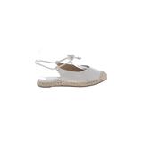 Schutz Flats: White Shoes - Women's Size 6 1/2 - Almond Toe