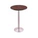 Holland Bar Stool Bar Height Pedestal Dining Table Wood/Metal in Gray | 42 H x 24 W x 24 D in | Wayfair 214-1642CH24R