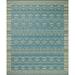 Blue/Yellow 138 x 102 x 0.25 in Indoor/Outdoor Area Rug - Justina Blakeney x Loloi Southwestern Machine Woven Indoor/Outdoor Area Rug in Blue/White | Wayfair