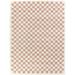 Pink/White 1.18 in Area Rug - AllModern Walker Checkered Pink/Cream Shag Area Rug Polypropylene | 1.18 D in | Wayfair