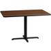 Latitude Run® Jaramillo Rectangular Laminate Table Top w/ Standard or Bar Height Table Base Metal in Brown | 43.125 H x 48 W x 30 D in | Wayfair