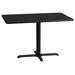 Latitude Run® Jaramillo Rectangular Laminate Table Top w/ Standard or Bar Height Table Base Metal in Black | 43.125 H x 42 W x 24 D in | Wayfair