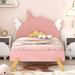 Zoomie Kids Hallie Platform Bed Wood in Pink | 52 H x 57.1 W x 78.1 D in | Wayfair D8569EAE2A0A460B9230D4C7CB4CB6F8