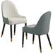Everly Quinn Charil Dinning Chairs, Kitchen Chairs, Faux Leather Dining Chair w/ Solid Wood Metal Legs Faux Leather/Wood/Upholstered | Wayfair