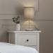 Everly Quinn Marble Base Bedside Table Lamp Linen/Marble in Gray/White | 15.5 H x 7.5 W x 5.5 D in | Wayfair 046276A9B2E94B23A4E474DF2CF31B19