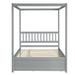 Red Barrel Studio® Full/Double Canopy Bed Wood in Gray | 72 H x 57 W x 79.5 D in | Wayfair 30382101A9744D32B77D7B60569D53A2