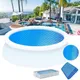 Couverture de Piscine Ronde Oblong et Anti-Poussière Polymères de Protection Baignoire Solaire