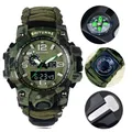 WinterYUNcloser-Montres de sport de style G pour hommes, boussole de camping en plein air, montre