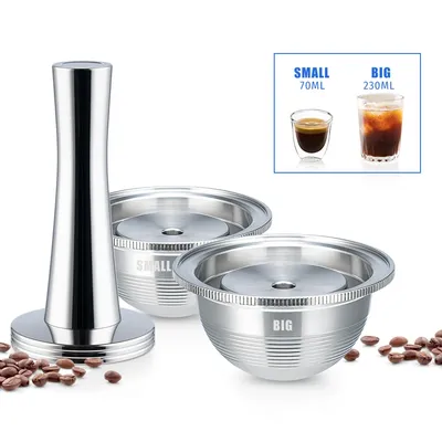 Capsules réutilisables en acier inoxydable pour machine à café expresso dosette filtrante ne