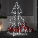 vidaXL Christmas Cone Tree Artificial Xmas Tree with LEDs Christmas Lighting