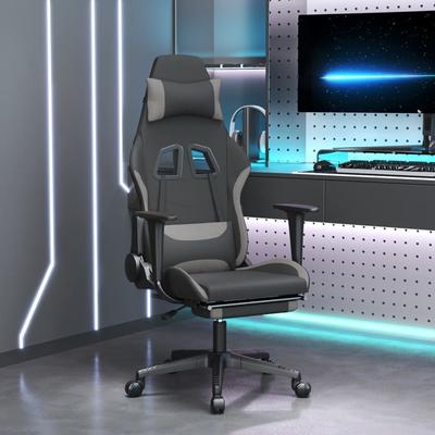 vidaXL Gaming Chair with Footrest Multi color Fabric