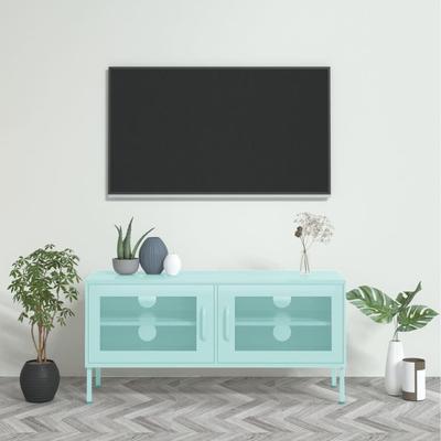 vidaXL TV Stand TV Unit Sideboard Home TV Console Media Unit Cupboard Steel - 41.3