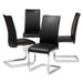 Modern Faux Leather Dining Chair 4-Piece Set by Baxton Studio