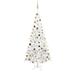 vidaXL Artificial Christmas Tree with LEDs&Ball Set L 94.5" White