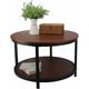 Aamunpa - Table basse ronde, tables d'appoint, design industriel rustique et vintage - Table de