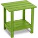 Nalone 2 -Tier Outdoor Side Table HDPE Adirondack Table Patio Side Table Wood-Like Grain Weather Resistant End Table Small Outdoor Table (Rectangular Lime)