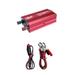 Shldybc Pure Sine Wave 300W Power Inverter Dc 12V To Ac 110V Car Plug Inverter Adapter Power Converter with 2A USB Charging Ports & 2 Battery Clamps Red Power Inverter Summer Savings Clearance