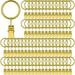 300 Pcs Gold Curtain Clips Metal Curtain Rings with Clips Curtain Hangers Clips Curtain Clips with Rings Metal Stainless Steel Curtain Hooks with Clips Suitable for 5/8 Inch Diameter Curtain (Gold)