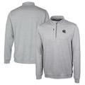 Men's Cutter & Buck Silver Tampa Bay Buccaneers Helmet Stealth Heathered Quarter-Zip Pullover Top