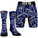 Men's Rock Em Socks Navy Washington Wizards All-Over Logo Boxer Briefs & Crew Combo Pack