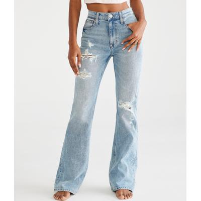 Aeropostale Womens' Flare High-Rise Jean - Blue - Size 10 R - Cotton