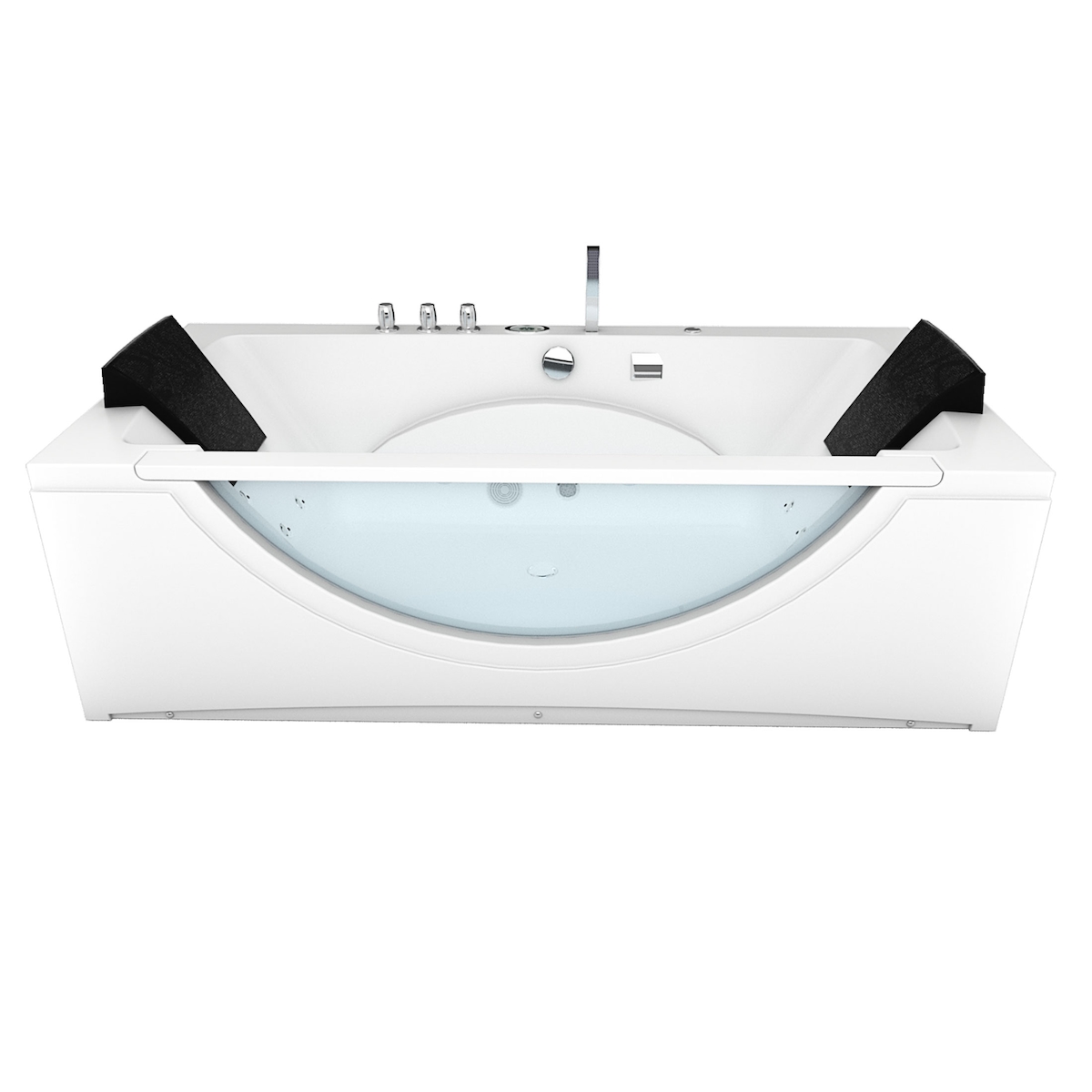 AcquaVapore Whirlpool Pool Badewanne Wanne W81H-TH-B 180x90cm passive Schlauch-Reinigung Image