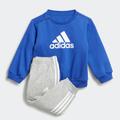 Trainingsanzug ADIDAS SPORTSWEAR "I BOS LOGO JOG" Gr. 104, blau (semi lucid blue, white) Kinder Sportanzüge Jogginganzüge