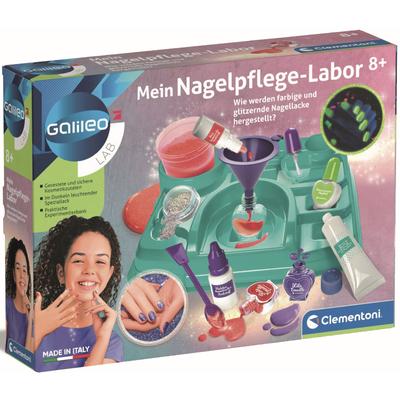 Experimentierkasten CLEMENTONI "Galileo, Mein Nagelpflege-Labor", bunt, Experimentierkästen, Kinder, Made in Europe