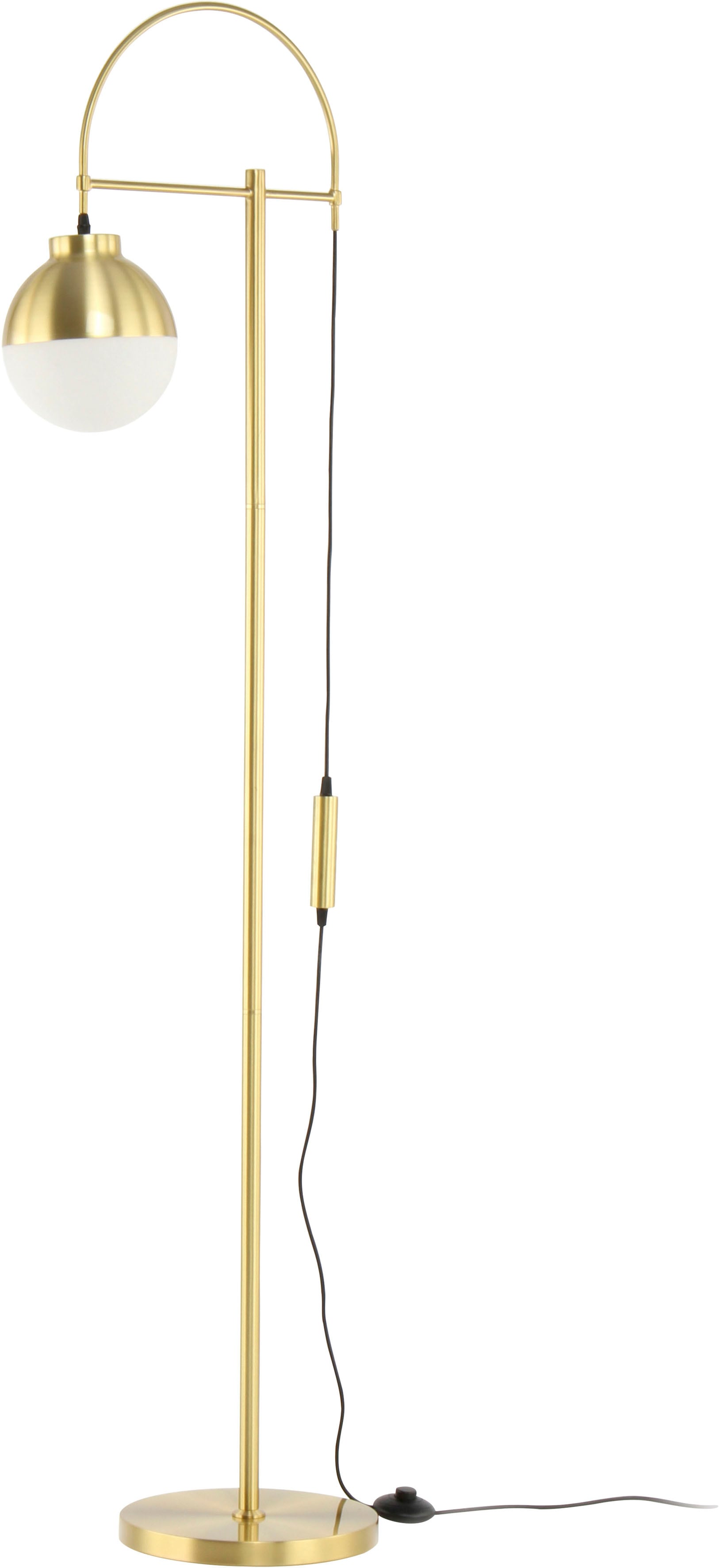 KAYOOM Stehlampe "Lavina", weiß (goldfarben, weiß), Ø 44cm H: 160cm, 1 Stk., Leuchten, hochwertig, außergewöhnlich, Bogenlampe