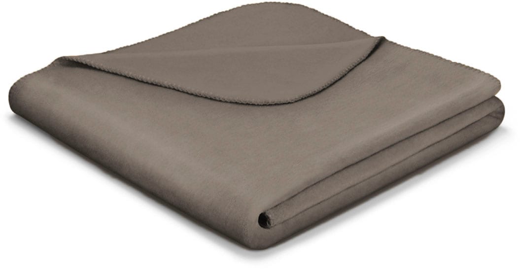 Wohndecke BIEDERLACK "Cotton Home", grau (taupe), B:150cm L:200cm, Baumwolle, Polyacryl, Wohndecken, Wohndecke, mit Zierstich Image