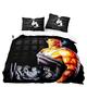 DOTERO Boxerkönig Bed Linen Sets, Rocky Bed Linen 155 x 220 cm for Boys Adults, Duvet Cover and Pillowcase 80 x 80 cm (7.200 x 200 + 80 x 80 cm)