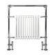 Myhomeware Traditional Heated Towel Rail Radiator - Classic Victorian Design (750mm x 950mm) (Traditional Radiator with Manual Angled Valves)